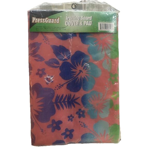 Pressguard Other - Vtg PressGuard Ironing Board Cover & Pad Pink Hibiscus Hawaiian‎ NEW